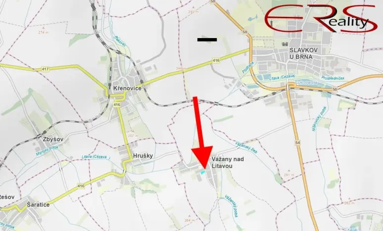 Pronájem komerčního pozemku, Vážany nad Litavou, 2428 m2