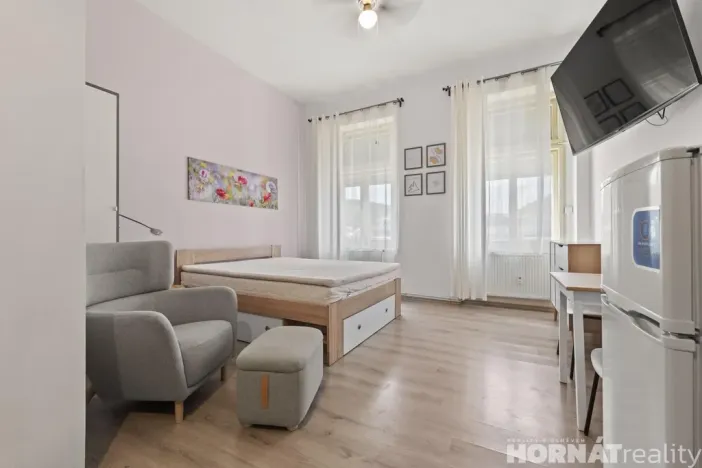 Pronájem bytu 1+kk, Praha - Smíchov, Nádražní, 28 m2