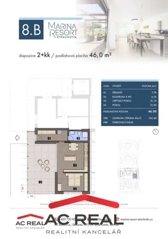 Prodej bytu 2+kk, Strachotín, Šakvická, 46 m2