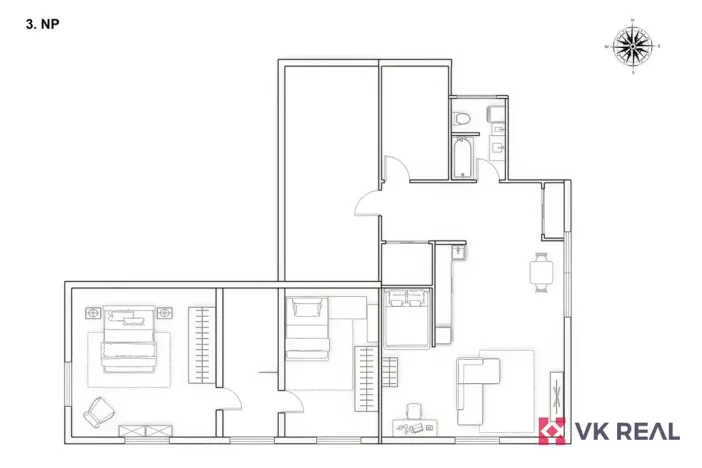 Prodej činžovního domu, Praha - Horní Počernice, Rožnovská, 569 m2