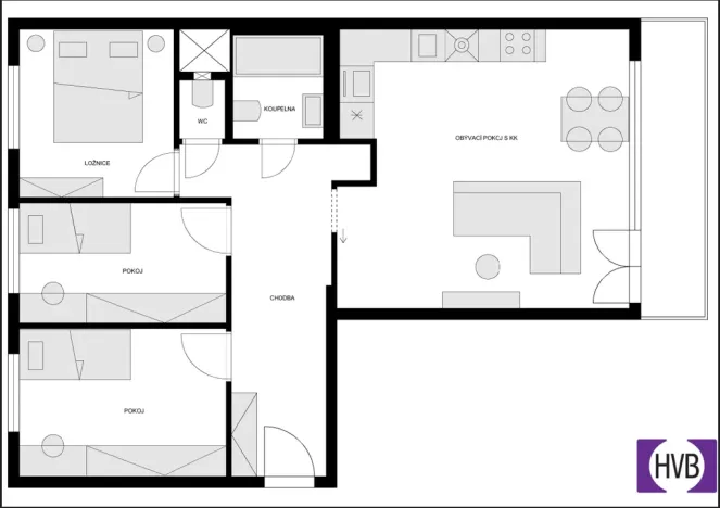 Prodej bytu 4+kk, Praha - Letňany, Místecká, 76 m2