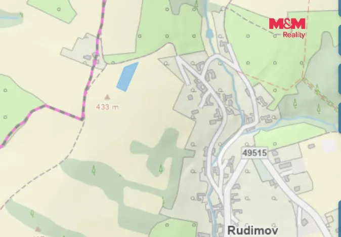 Prodej pozemku, Rudimov, 1739 m2