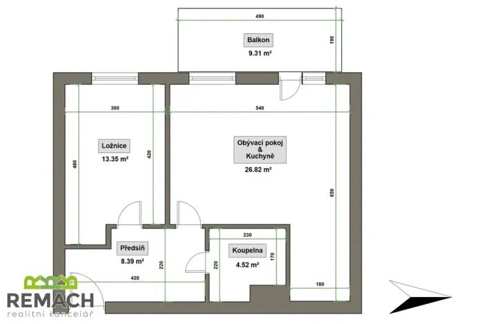 Pronájem bytu 2+kk, Uherské Hradiště, Zahrádky, 61 m2