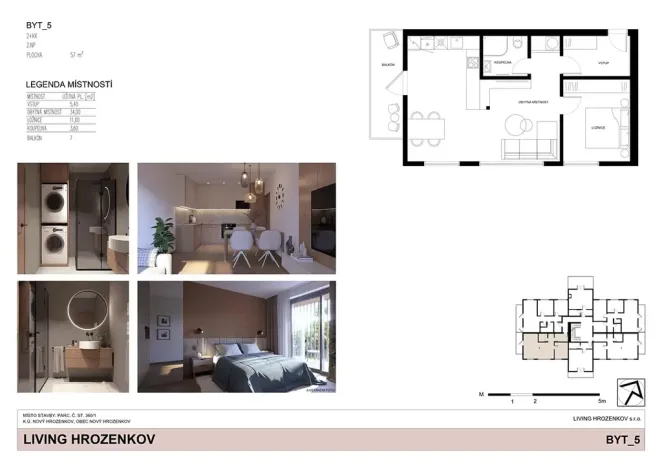 Prodej bytu 2+kk, Nový Hrozenkov, 57 m2