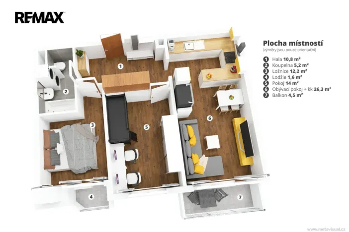 Pronájem bytu 3+kk, Praha - Čakovice, Hakenova, 75 m2
