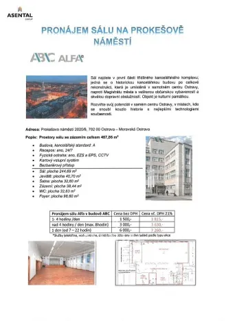 Pronájem komerční, Ostrava - Moravská Ostrava, Prokešovo náměstí, 488 m2