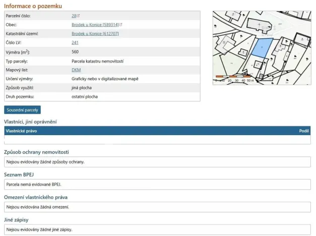 Prodej pozemku pro bydlení, Brodek u Konice, 560 m2