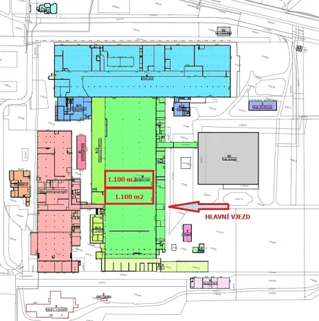 Pronájem skladu, Louny, Postoloprtská, 2200 m2