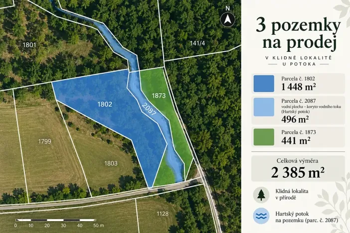 Prodej rybníku, Vítězná, 2385 m2