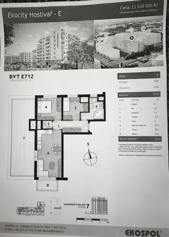 Prodej bytu 3+kk, Praha - Hostivař, Arnošta Staňka, 65 m2