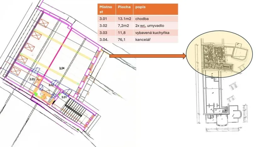 Pronájem kanceláře, Praha - Krč, Čerčanská, 110 m2