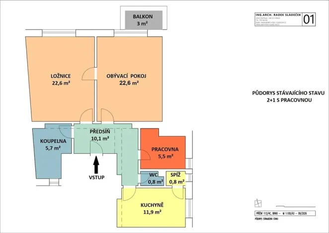 Prodej bytu 3+1, Brno, 80 m2