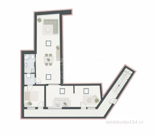 Prodej bytu 3+kk, Praha - Libeň, Sokolovská, 111 m2