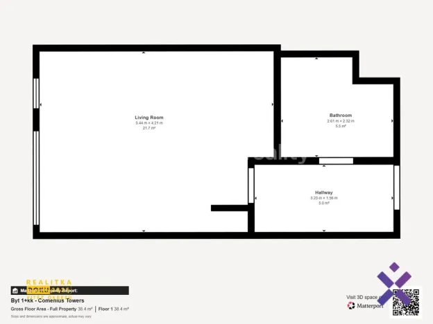 Pronájem bytu 1+kk, Uherský Brod, Sídl. Olšava, 33 m2