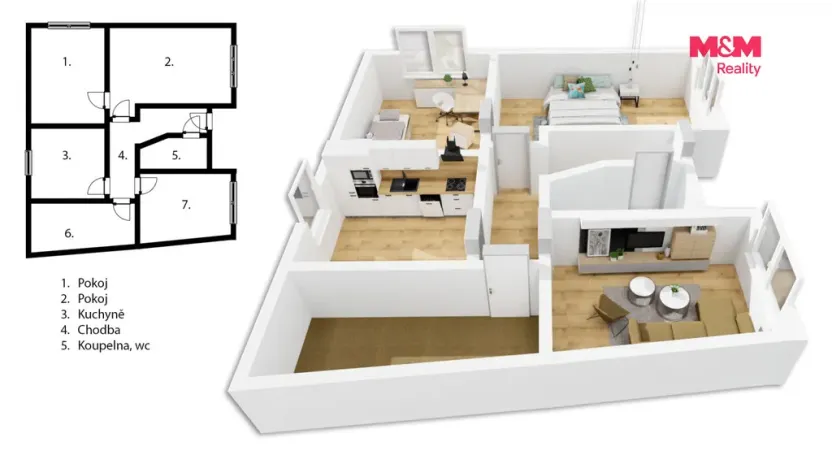 Prodej bytu 3+1, Hronov, Jiráskova, 73 m2