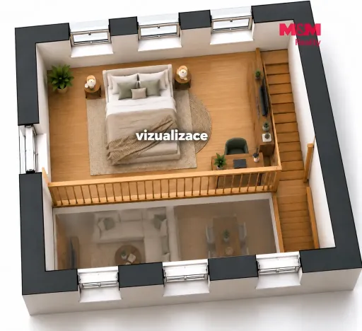 Prodej bytu 2+kk, Hostomice - Bezdědice, 54 m2