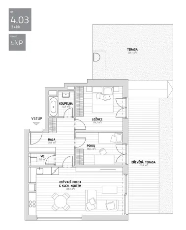 Pronájem bytu 3+kk, Praha - Kbely, Plzákova, 137 m2