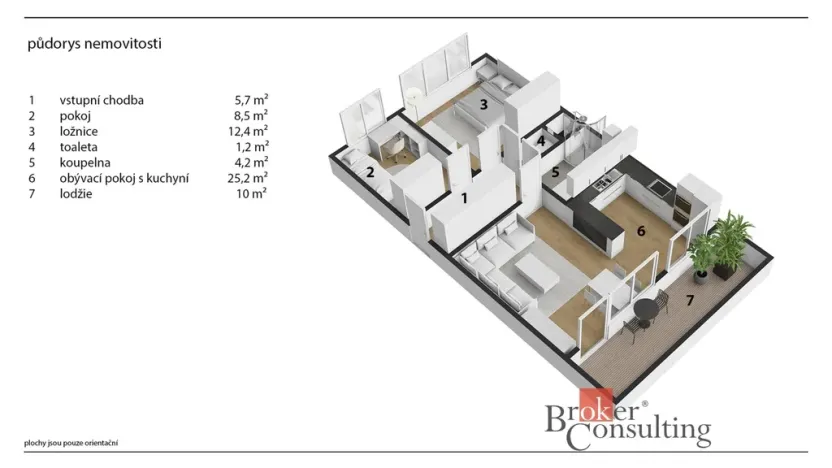 Prodej bytu 3+kk, Pardubice - Polabiny, Družstevní, 60 m2