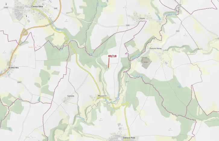 Dražba louky, Žižkovo Pole, 212 m2