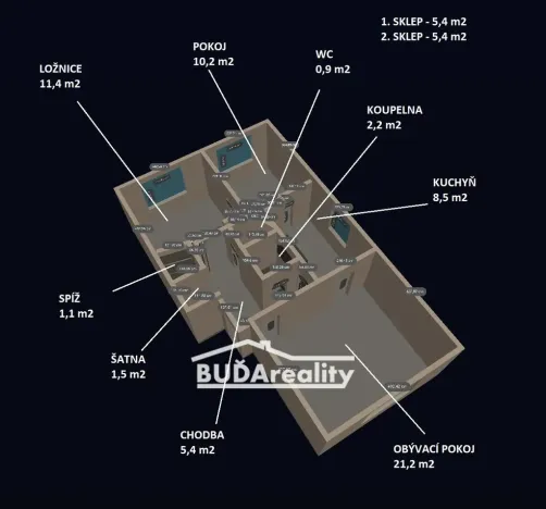 Prodej bytu 3+1, Vlčnov, 63 m2