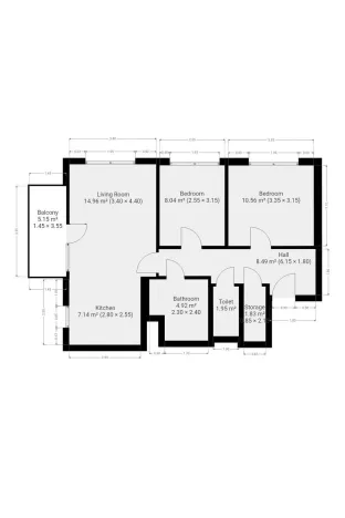 Pronájem bytu 3+kk, Praha - Hlubočepy, Fabiánové, 64 m2