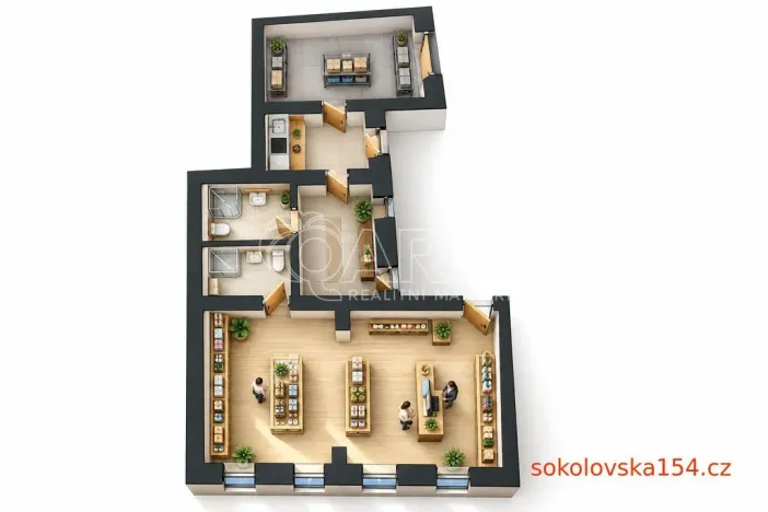 Prodej obchodního prostoru, Praha - Libeň, Sokolovská, 51 m2