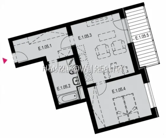 Pronájem bytu 2+kk, České Budějovice - České Budějovice 2, Volejbalistů, 48 m2