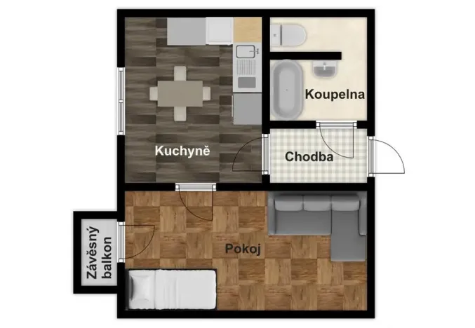 Prodej bytu 1+1, Strakonice - Strakonice II, Dukelská, 35 m2