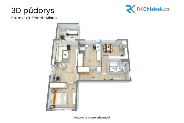 Prodej bytu 3+1, Frýdek-Místek, Bruzovská, 79 m2