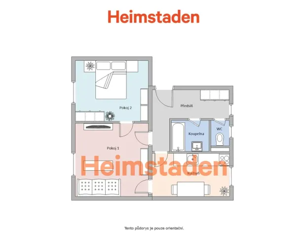 Pronájem bytu 2+1, Karviná - Nové Město, Zakladatelská, 55 m2