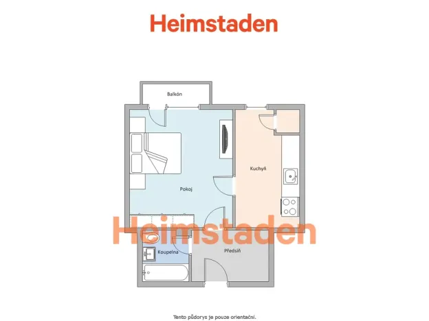 Pronájem bytu 1+1, Havířov - Město, Klidná, 38 m2