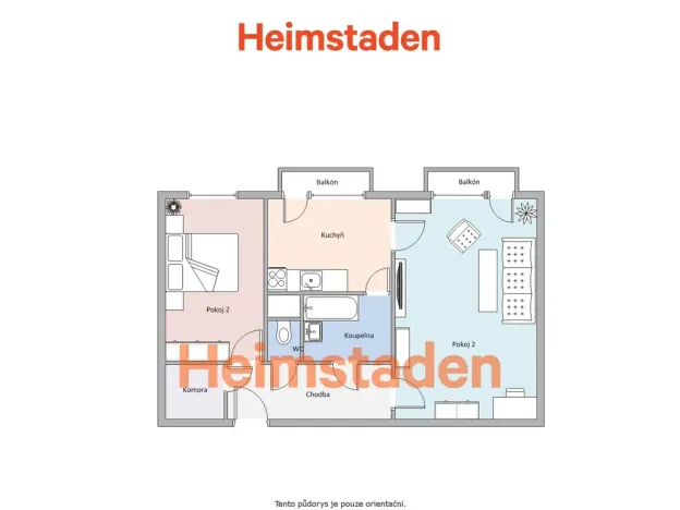 Pronájem bytu 2+1, Frýdek-Místek - Místek, Československé armády, 58 m2