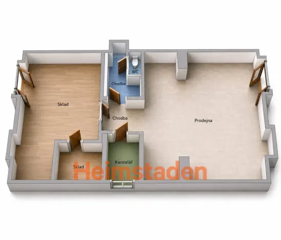 Pronájem obchodního prostoru, Havířov - Město, Hlavní třída, 81 m2