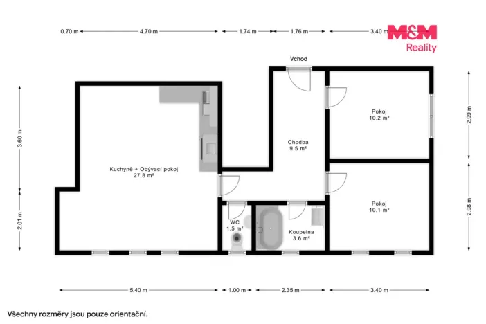 Pronájem bytu 3+kk, Klatovy - Klatovy II, 63 m2