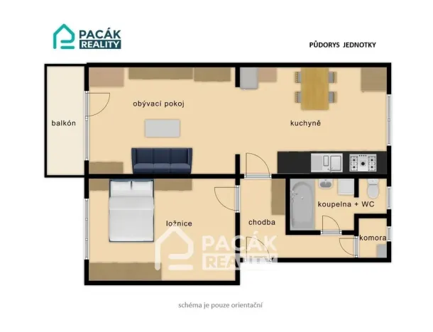 Pronájem bytu 2+1, Prostějov, Jezdecká, 55 m2