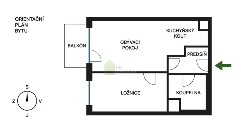 Pronájem bytu 2+kk, Praha - Třebonice, U Radosti, 51 m2