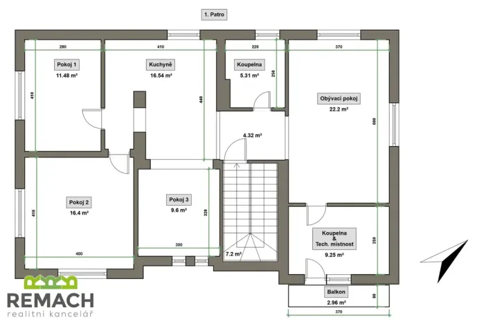 Pronájem bytu 3+1, Hvozdná, K Větřáku, 102 m2