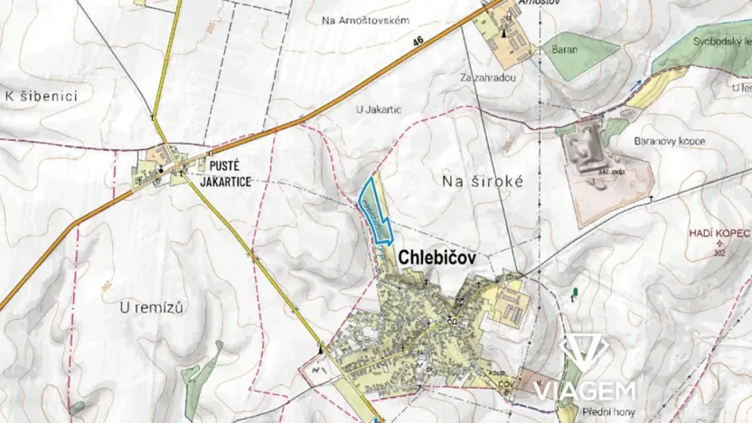 Prodej podílu pole, Chlebičov, 3314 m2