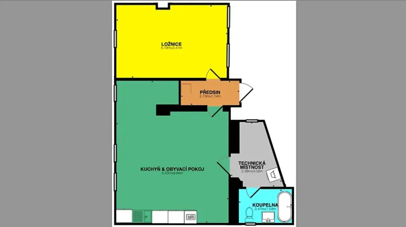 Pronájem bytu 2+1, Jilemnice, Dolení, 61 m2