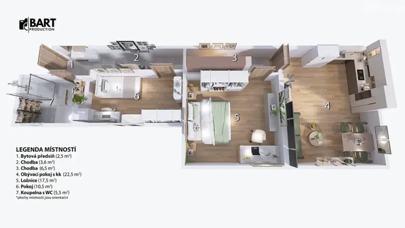 Prodej bytu 3+kk, Brno, Tišnovská, 73 m2
