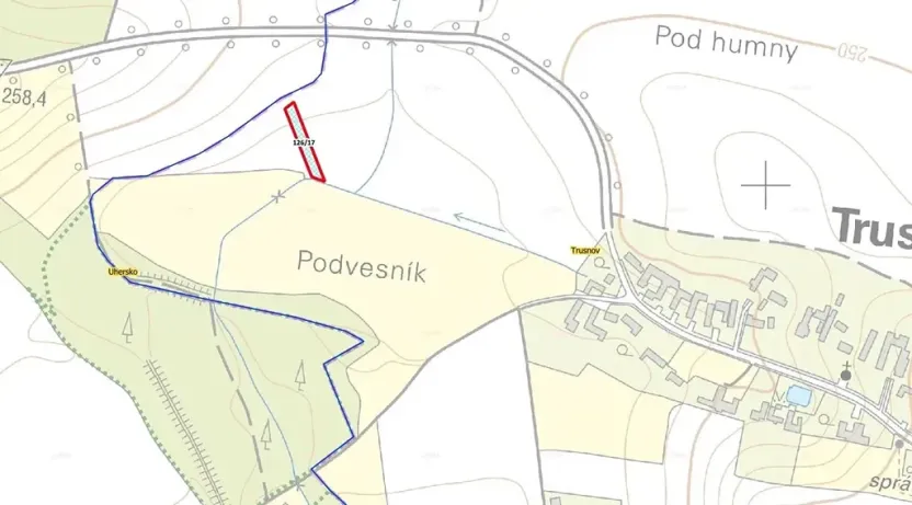 Prodej pole, Trusnov, 956 m2