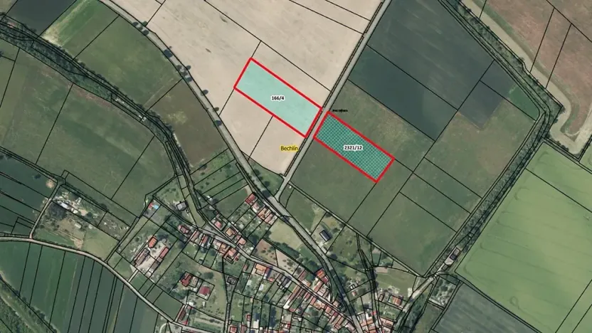 Prodej pozemku pro bydlení, Bechlín, 6418 m2