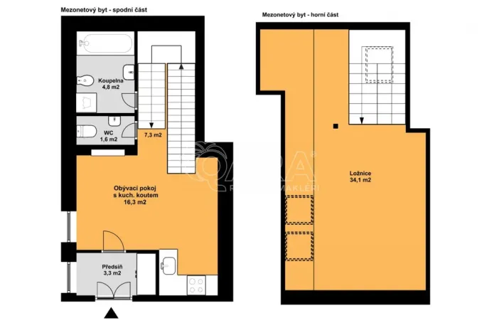 Pronájem bytu 2+kk, Praha - Karlín, Sokolovská, 62 m2