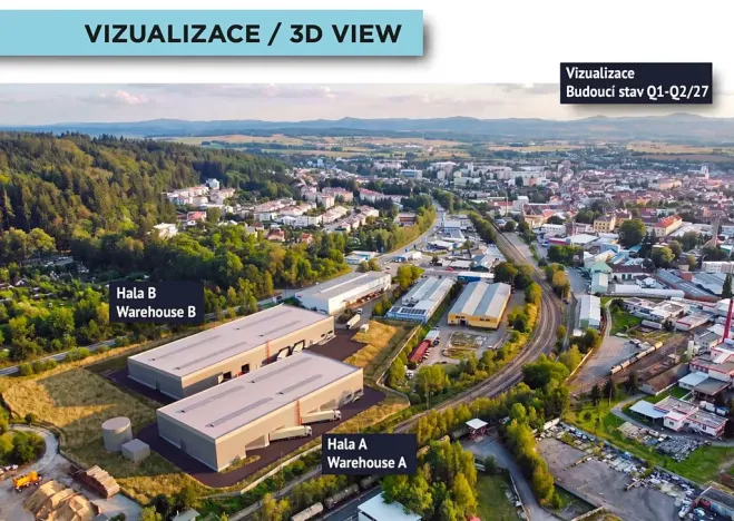 Pronájem výrobních prostor, Písek, 7000 m2