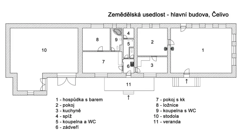 Prodej rodinného domu, Postupice - Čelivo, 451 m2