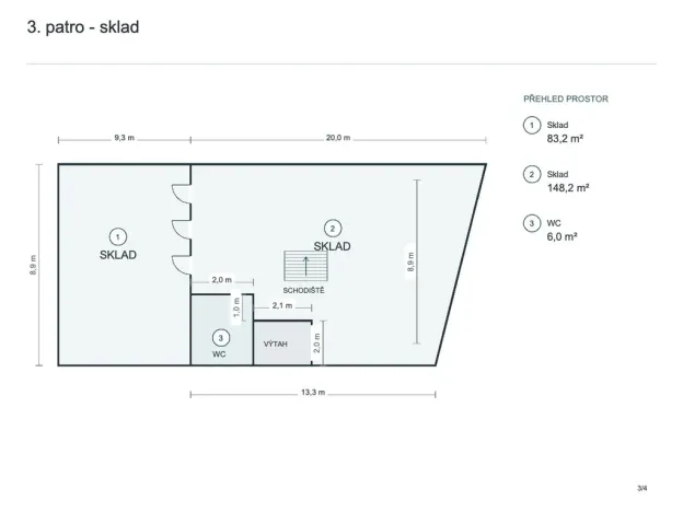 Pronájem skladu, Praha - Písnice, Putimská, 537 m2