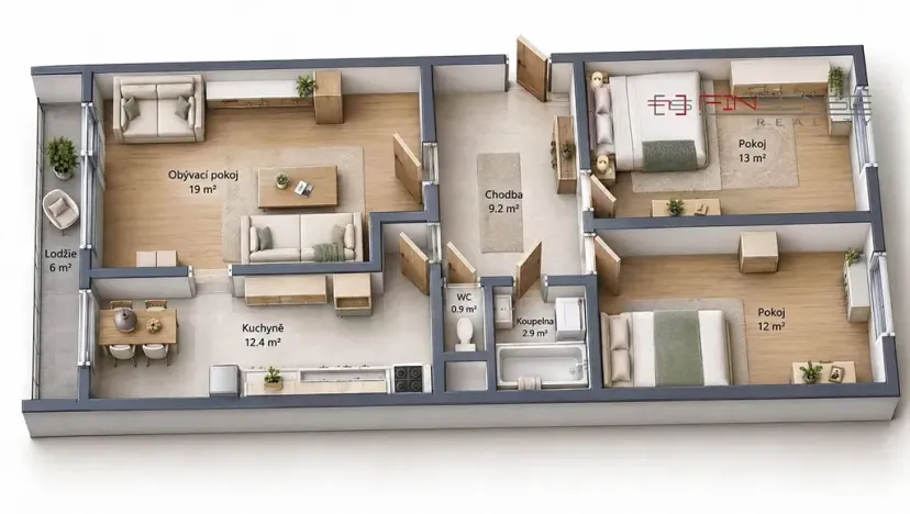 Prodej bytu 3+1, Kladno, Fráni Šrámka, 71 m2