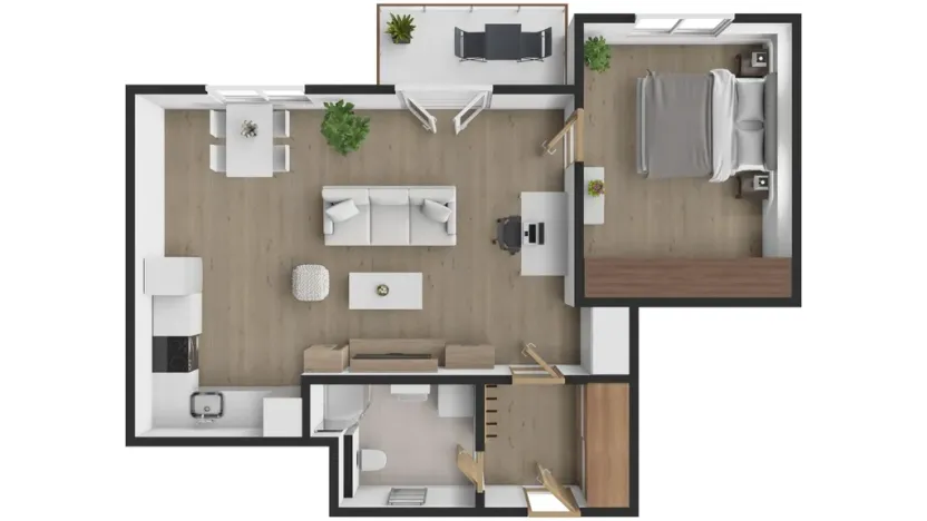 Pronájem bytu 2+kk, Tábor, Maredova, 58 m2