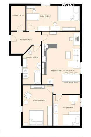 Prodej bytu 4+kk, Vitín, 115 m2