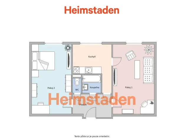 Pronájem bytu 2+1, Havířov - Město, Národní třída, 52 m2